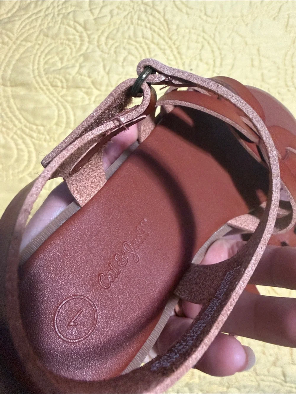 Cat & Jack Braided Strap Sandals in Brown